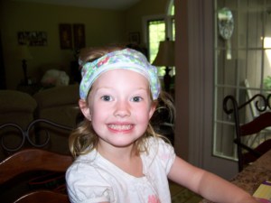 Yes it is was it is on her head